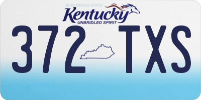 KY license plate 372TXS