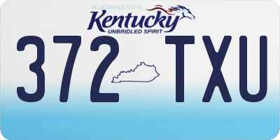 KY license plate 372TXU