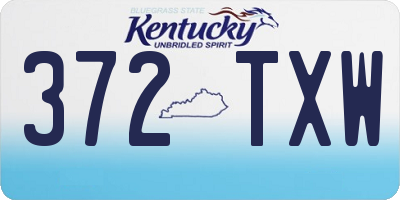 KY license plate 372TXW