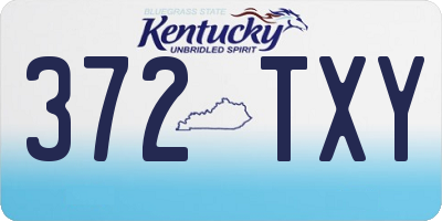 KY license plate 372TXY