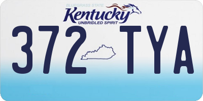 KY license plate 372TYA