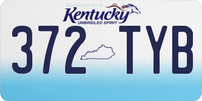 KY license plate 372TYB