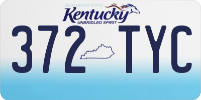 KY license plate 372TYC