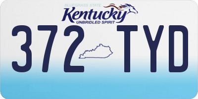 KY license plate 372TYD