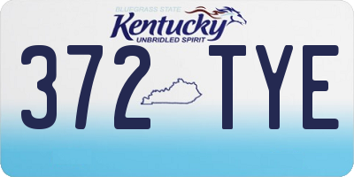 KY license plate 372TYE