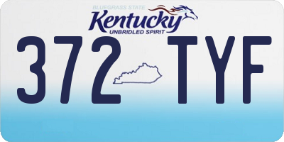 KY license plate 372TYF
