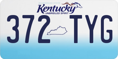 KY license plate 372TYG
