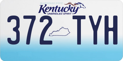 KY license plate 372TYH