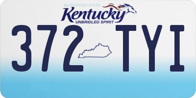 KY license plate 372TYI