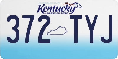 KY license plate 372TYJ