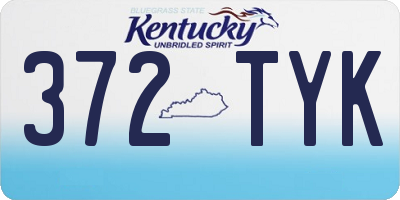 KY license plate 372TYK