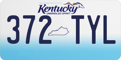 KY license plate 372TYL