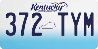 KY license plate 372TYM