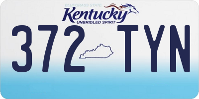 KY license plate 372TYN