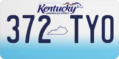 KY license plate 372TYO