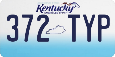 KY license plate 372TYP