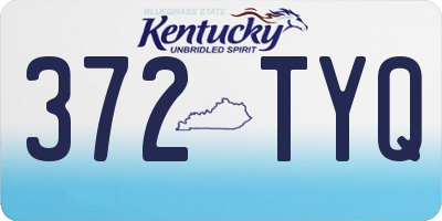 KY license plate 372TYQ