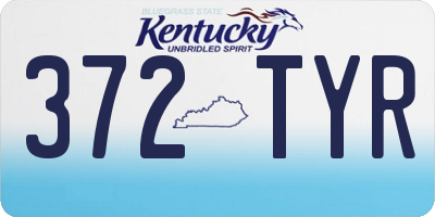 KY license plate 372TYR