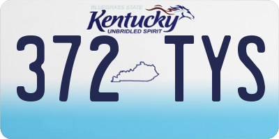 KY license plate 372TYS