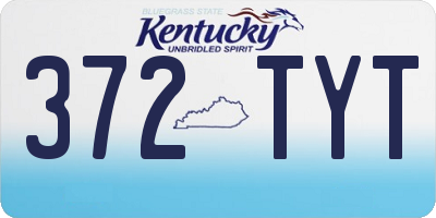 KY license plate 372TYT