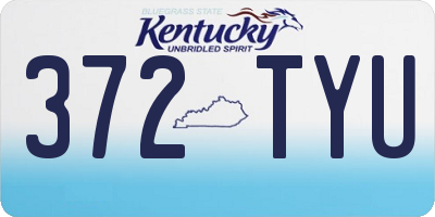 KY license plate 372TYU