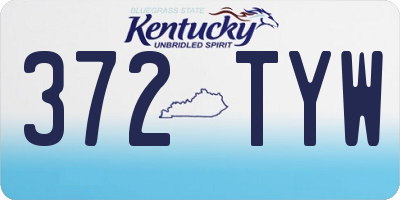 KY license plate 372TYW