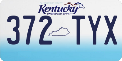 KY license plate 372TYX