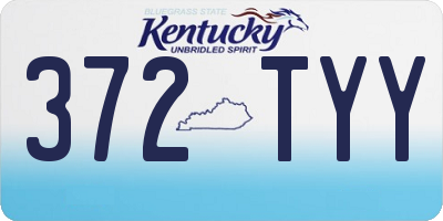 KY license plate 372TYY