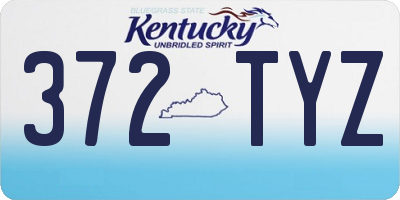 KY license plate 372TYZ