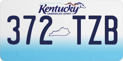 KY license plate 372TZB