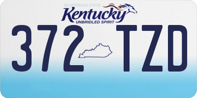 KY license plate 372TZD