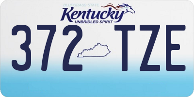 KY license plate 372TZE