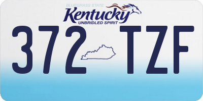 KY license plate 372TZF