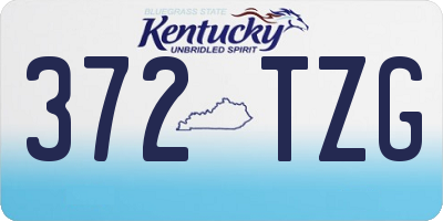 KY license plate 372TZG