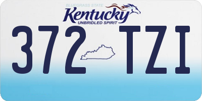 KY license plate 372TZI