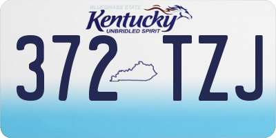 KY license plate 372TZJ