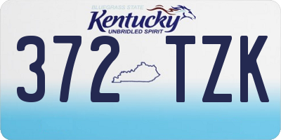 KY license plate 372TZK