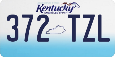 KY license plate 372TZL