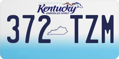 KY license plate 372TZM