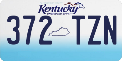 KY license plate 372TZN