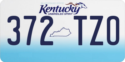 KY license plate 372TZO