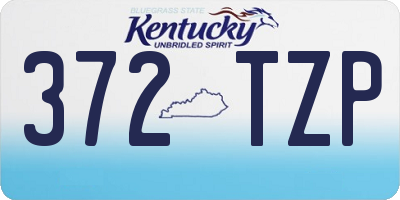 KY license plate 372TZP