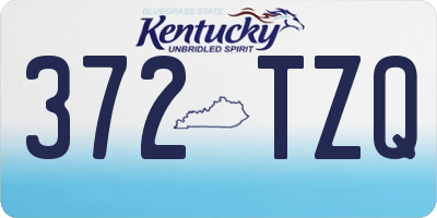 KY license plate 372TZQ