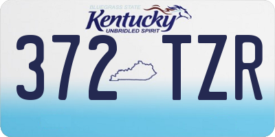 KY license plate 372TZR