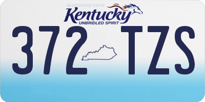 KY license plate 372TZS