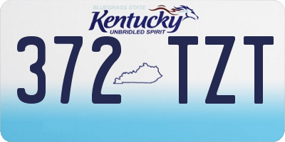 KY license plate 372TZT