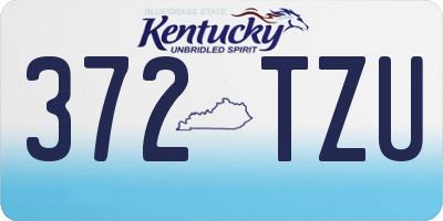 KY license plate 372TZU