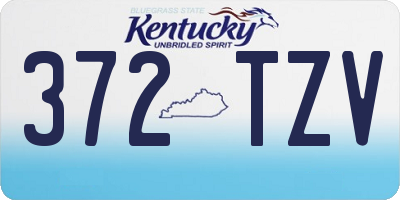 KY license plate 372TZV