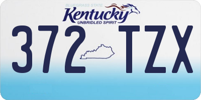 KY license plate 372TZX