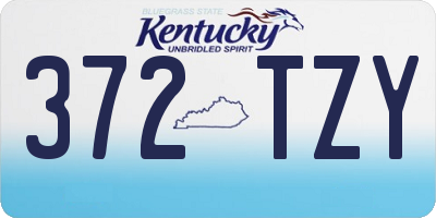 KY license plate 372TZY